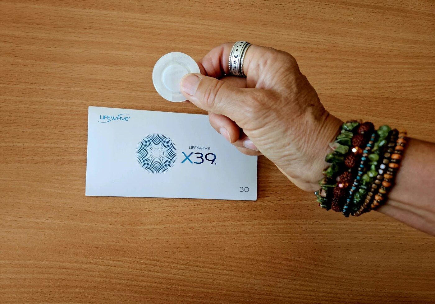 A LifeWave X39 patch with its box
